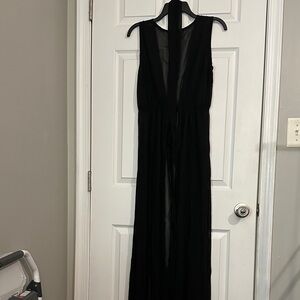 Stylish Black Sleeveless Dress shear Sexy